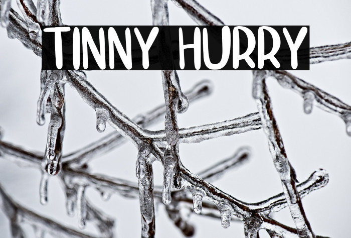 TINNY HURRY Font examples