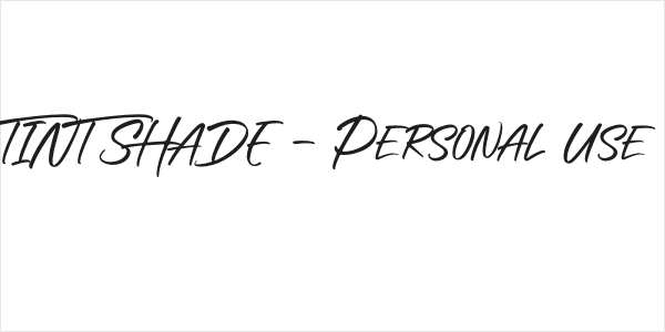 TINT SHADE - Personal Use Logo