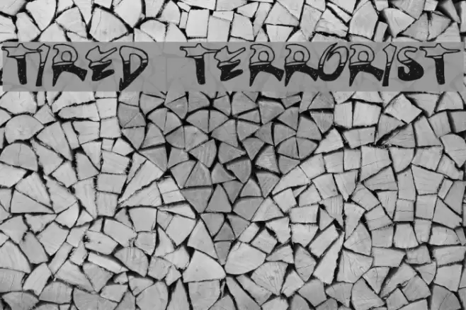 TIRED TERRORIST フォント examples