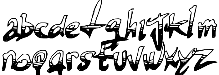 TIRED TERRORIST フォント 小文字