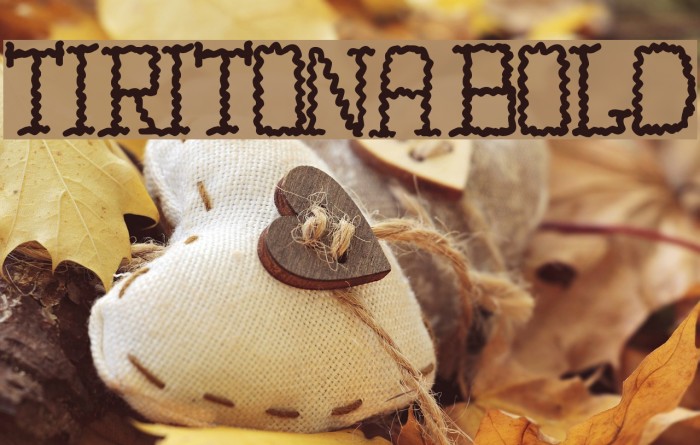 TIRITONA BOLD Font examples