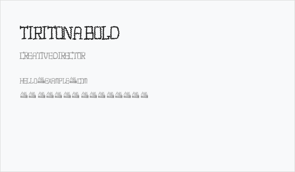 TIRITONA BOLD Business Card