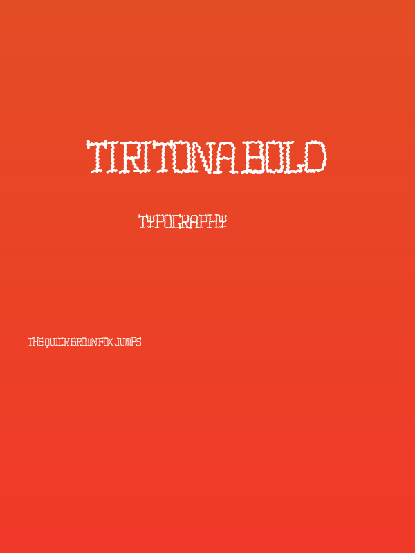 TIRITONA BOLD Poster