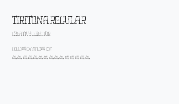 TIRITONA REGULAR Business Card