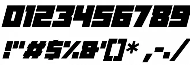 TIme TRap Italic Font OTHER CHARS