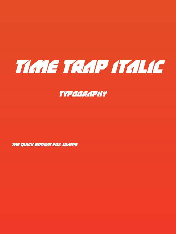 TIme TRap Italic Poster