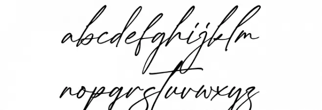 Tianila Schriftart Kleinbuchstaben