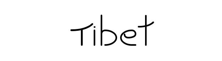 Tibet  フリーフォントのダウンロード