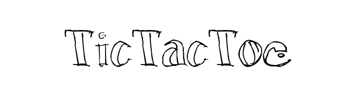 TicTacToe  les polices de caractères gratuit tlcharger