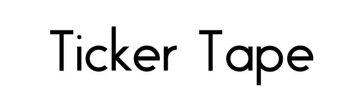 Ticker Tape  Скачать бесплатные шрифты