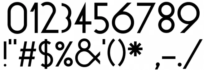 Ticker Tape Font OTHER CHARS