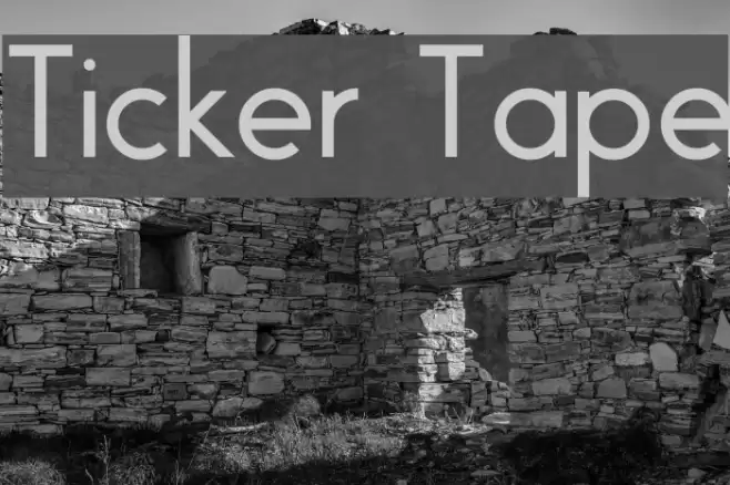 Ticker Tape Font examples