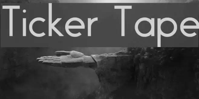 Ticker Tape Font examples