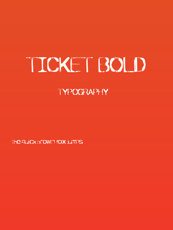 Ticket Bold Poster