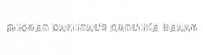 Ticket Capitals Outline Heavy  Frei Schriftart Herunterladen