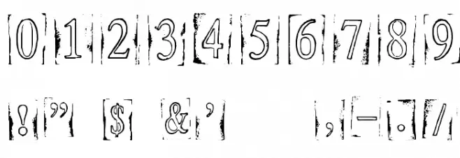 Ticket Capitals Outline Heavy Font OTHER CHARS