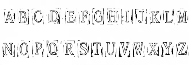 Ticket Capitals Outline Heavy Schriftart Groß