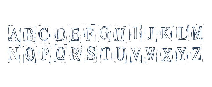 Ticket Capitals Outline Heavy Lowercase