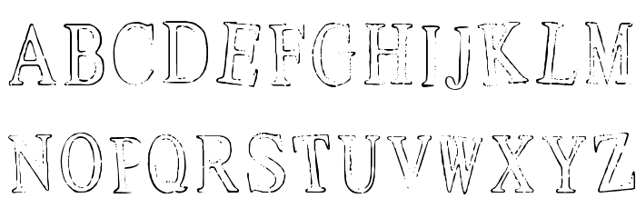 Ticket Capitals Outline Light Font LOWERCASE