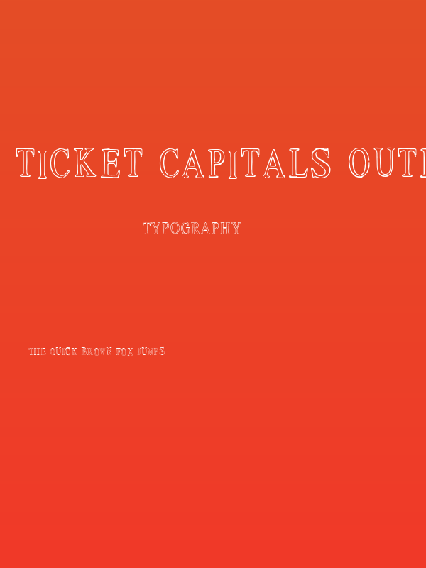 Ticket Capitals Outline Medium Poster