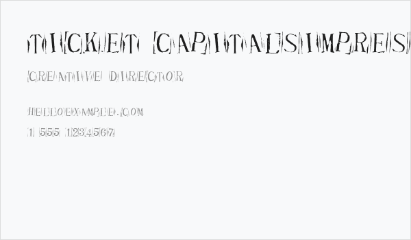 Ticket CapitalsImpressed Business Card