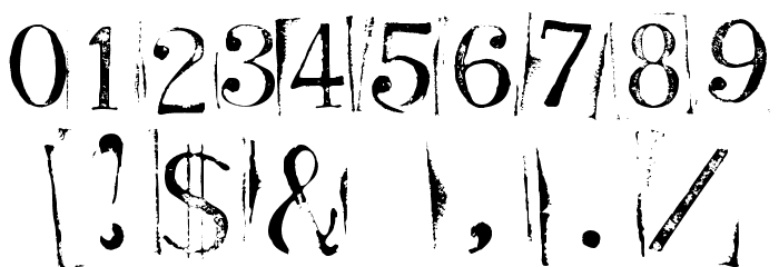 Ticket CapitalsRepressed Font OTHER CHARS