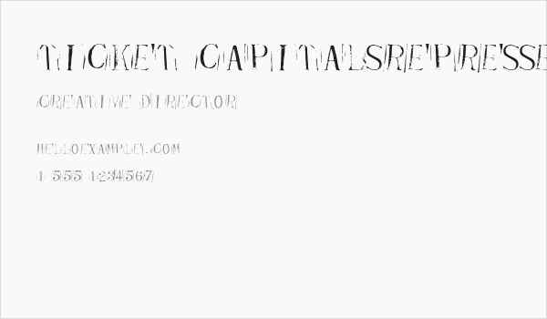 Ticket CapitalsRepressed Business Card