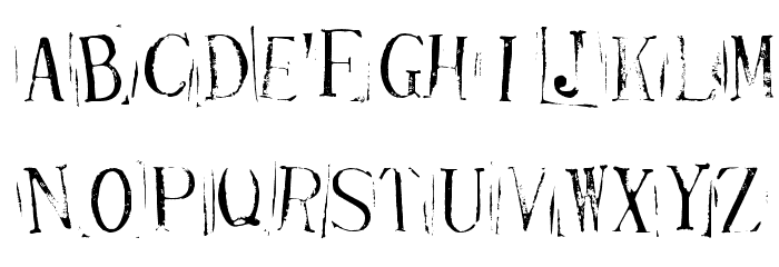 Ticket CapitalsRepressed Font LOWERCASE