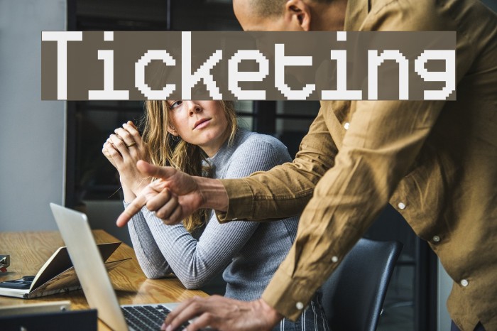Ticketing Font examples