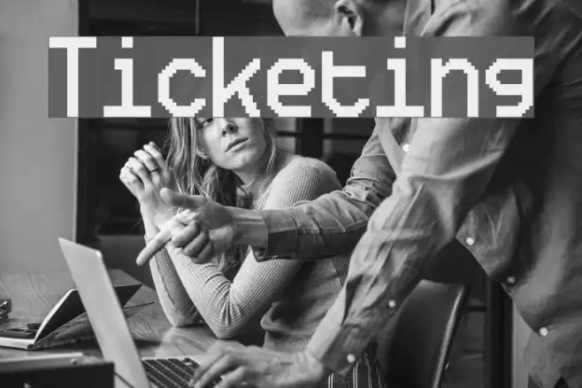 Ticketing Font examples