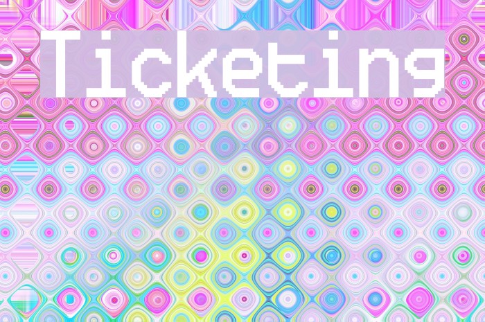Ticketing Font examples
