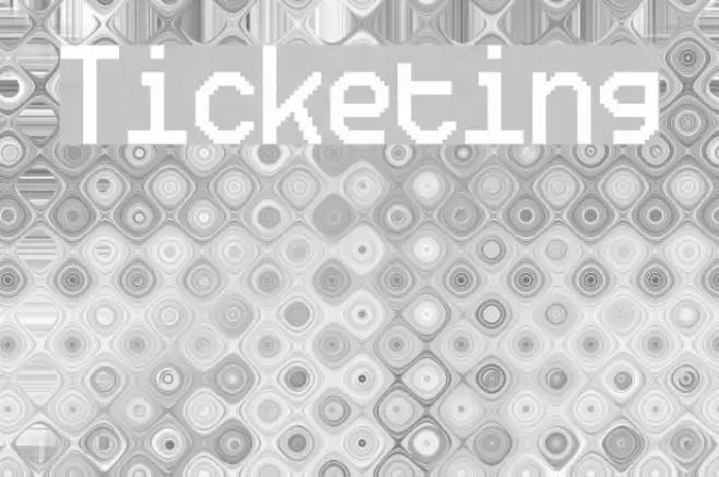 Ticketing Font examples