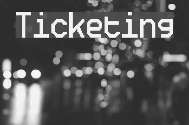 Ticketing Font examples