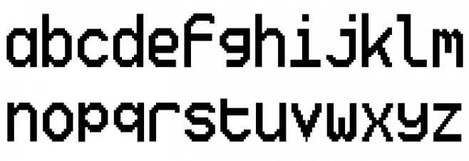 Ticketing Schriftart Kleinbuchstaben