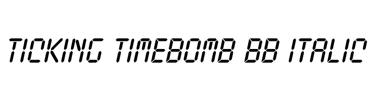 Ticking Timebomb BB Italic  フリーフォントのダウンロード