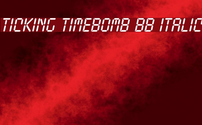 Ticking Timebomb BB Italic Font examples