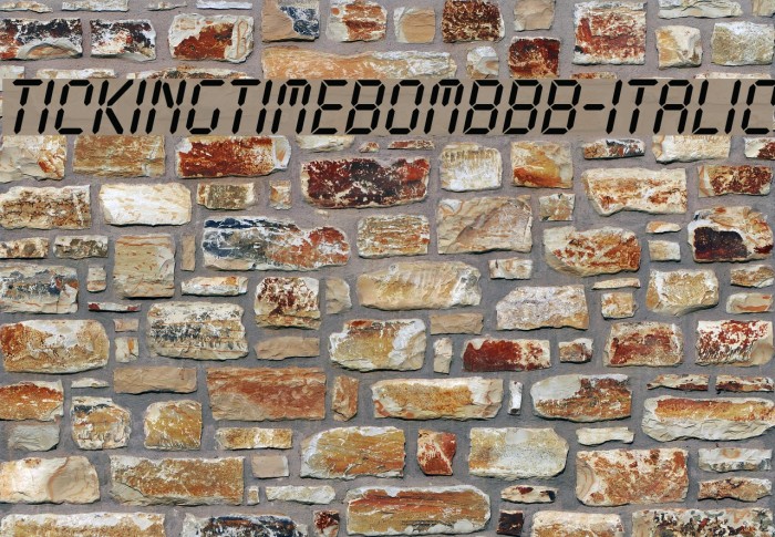 TickingTimebombBB-Italic Font examples