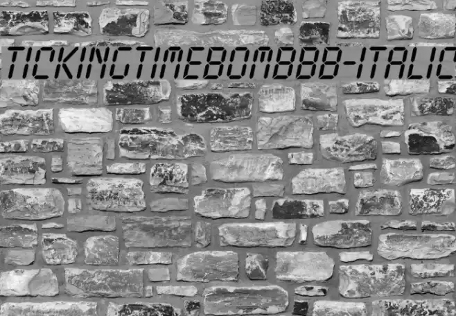 TickingTimebombBB-Italic Font examples