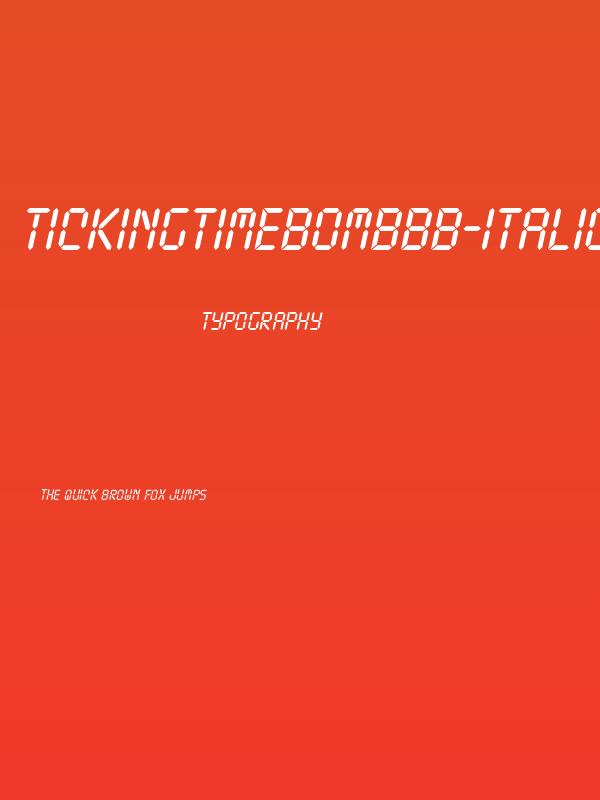 TickingTimebombBB-Italic Poster