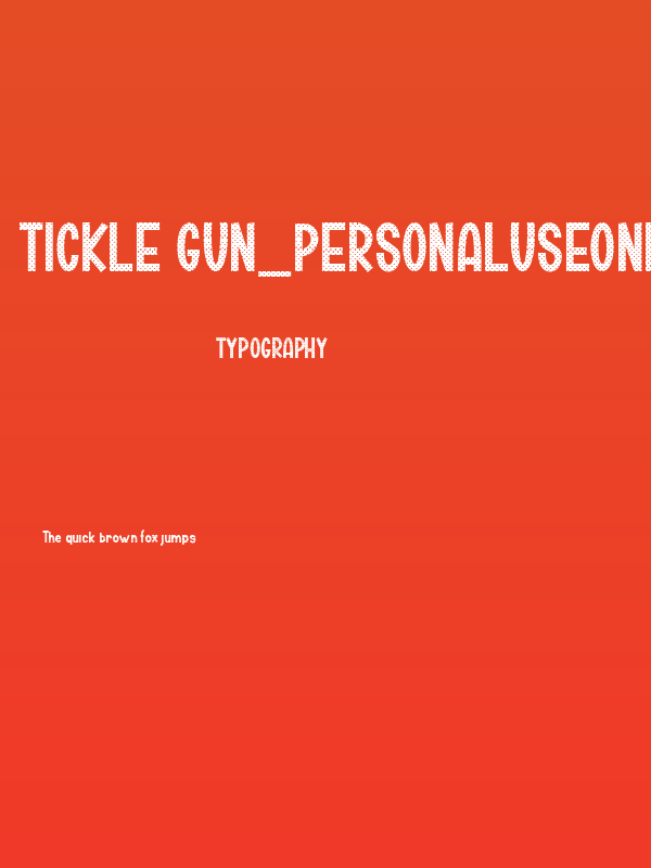 Tickle Gun_PersonalUseOnly Poster