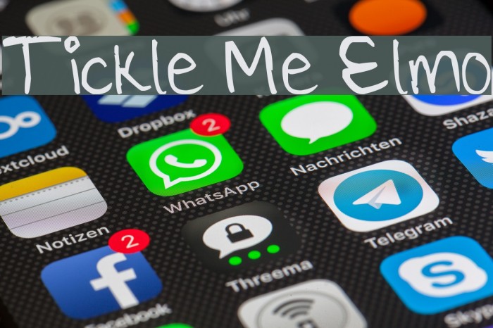 Tickle Me Elmo Font examples