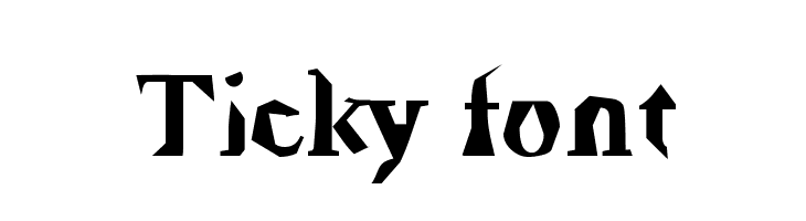 Ticky font  font caratteri gratis
