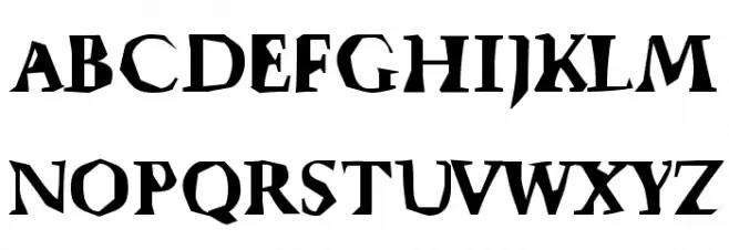 Ticky font Schriftart Groß