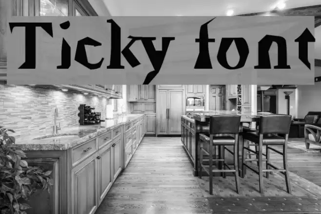 Ticky font Schriftart examples