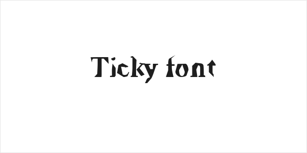 Ticky font Logo