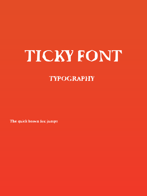Ticky font Poster