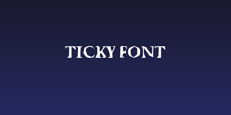 Ticky font Social Header