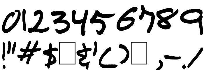 TickyRic Font OTHER CHARS