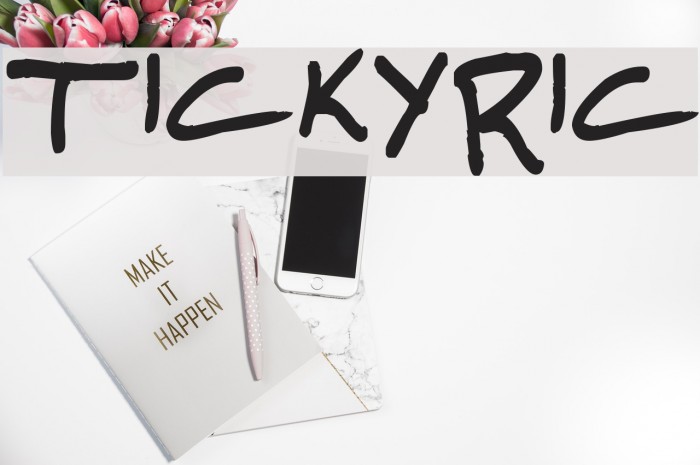 TickyRic Font examples