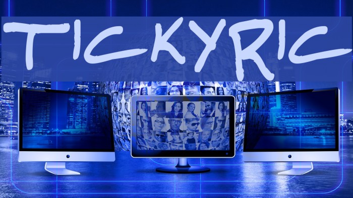 TickyRic Font examples
